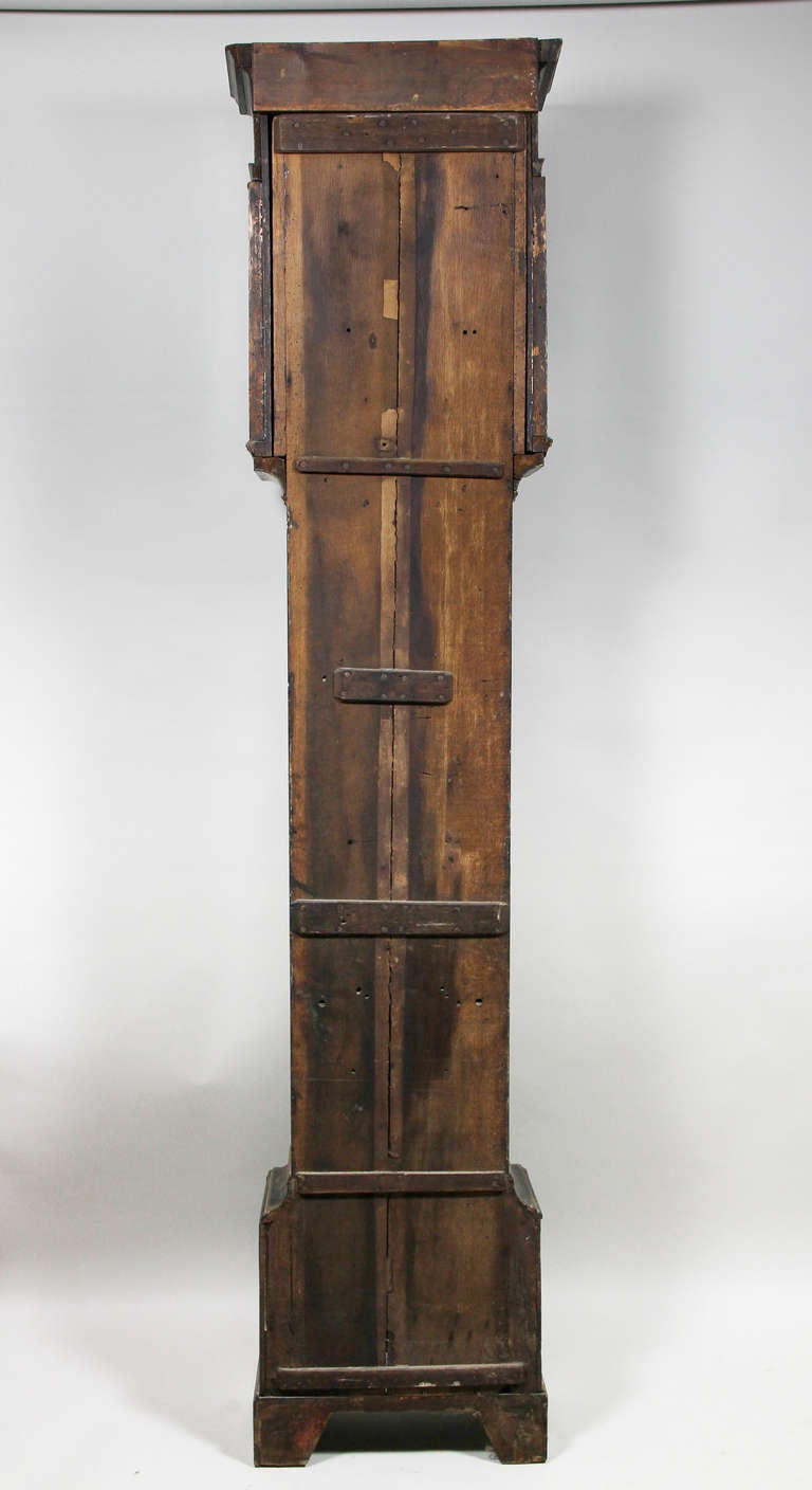 George III Blue Japanned Tall Case Clock 5