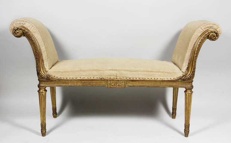 Louis XVI Style Giltwood Window Seat