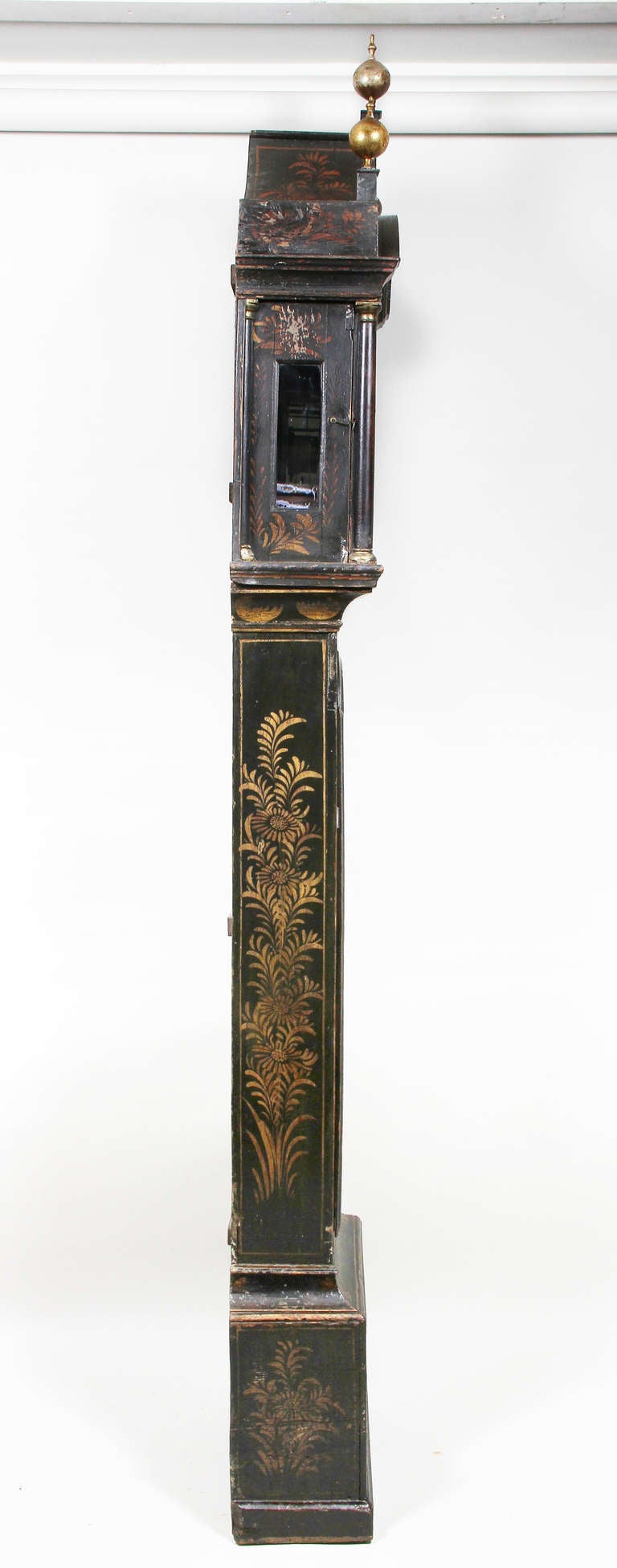 Other George III Green Japanned Tall Case Clock For Sale