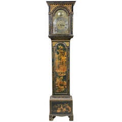 George III Blue Japanned Tall Case Clock
