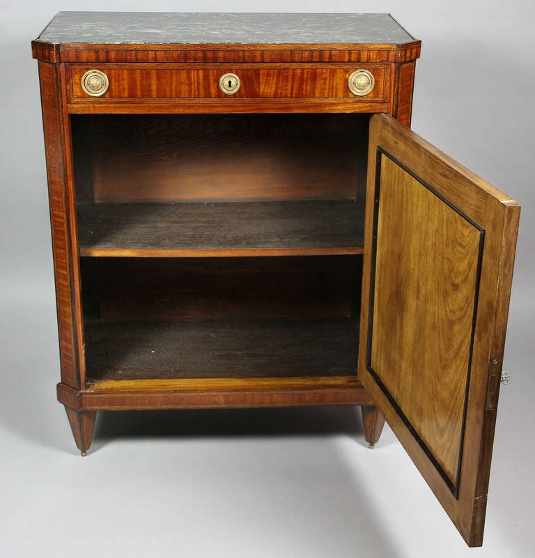 19th Century Dutch Neoclassical Satinwood and Japanned Cabinet