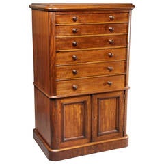 William IV Mahogany Collector's Chest