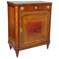 Dutch Neoclassical Satinwood and Japanned Cabinet