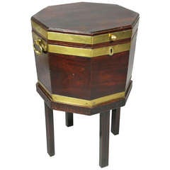 George III Mahogany And Brass Bound Cellerette