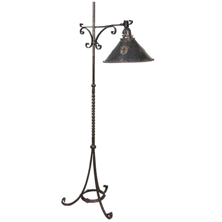 Arts And Crafts Wrought Iron Floor Lamp at 1stDibs antique wrought