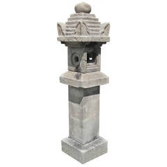 Antique Japanese Volcanic Stone Shrine Lantern