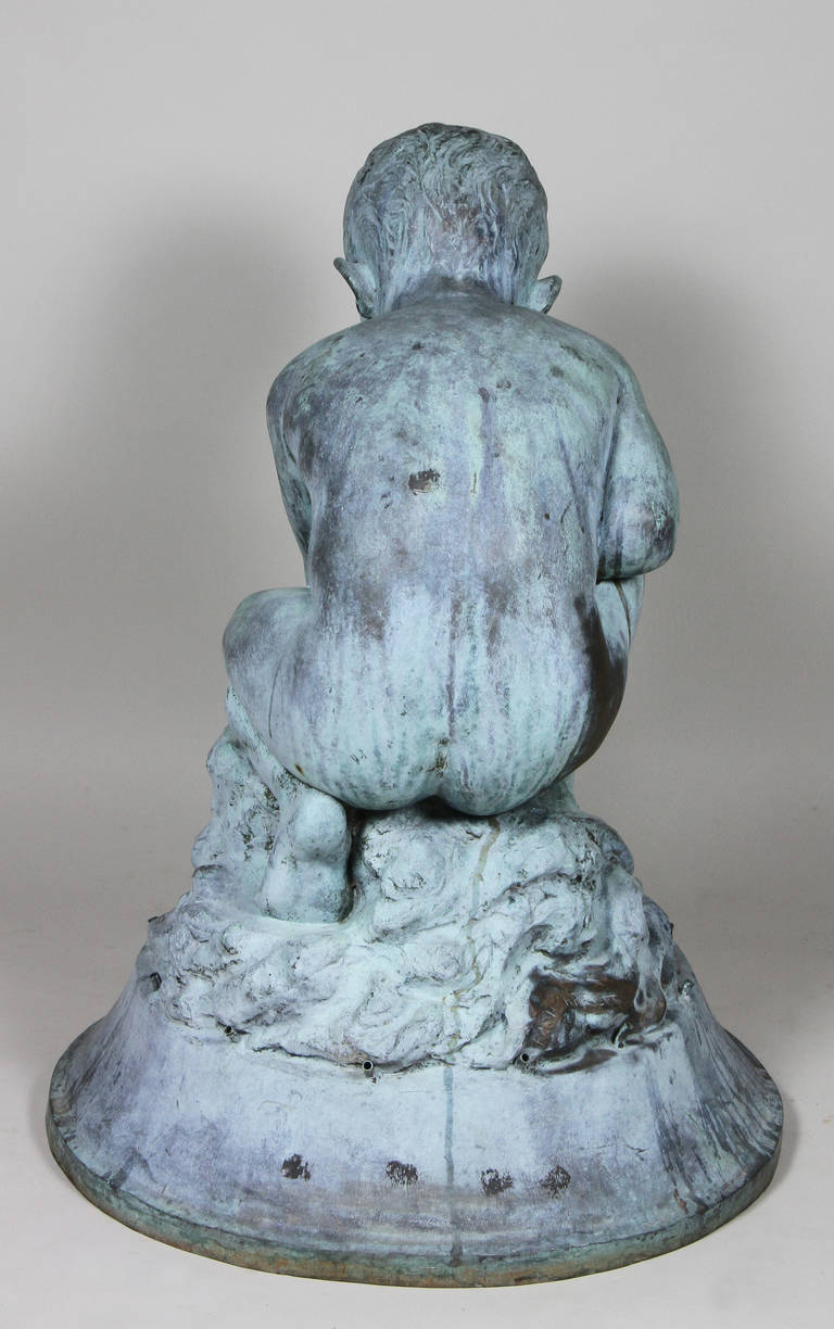 Mid-20th Century Bronze Fountain Of A Boy By Bashka Paeff