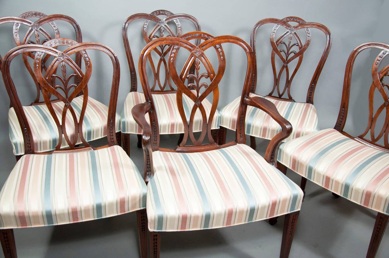 Set of 12 George III Style Mahogany Dining Chairs by Howard and Son, London 2