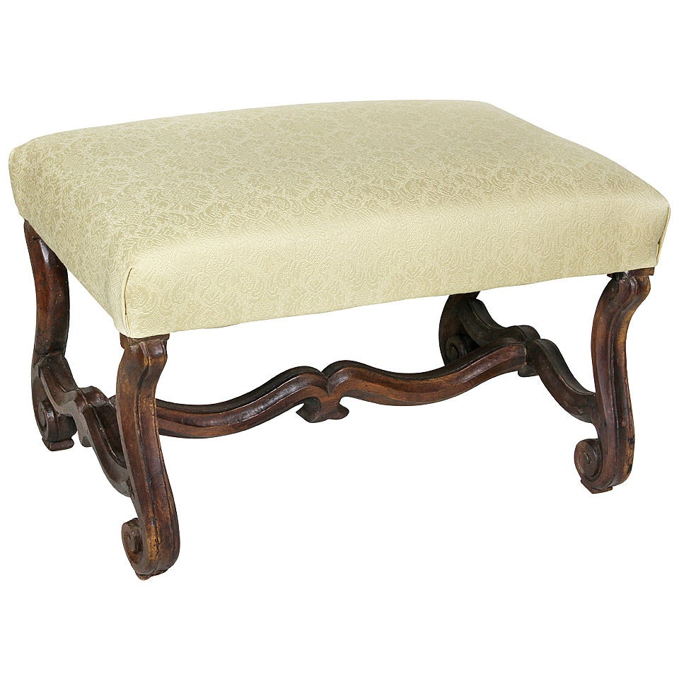 Italian Baroque Walnut Bench