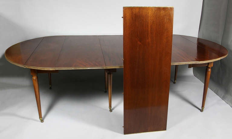 Louis XVI Style Mahogany And Bronze Mounted Dining Table