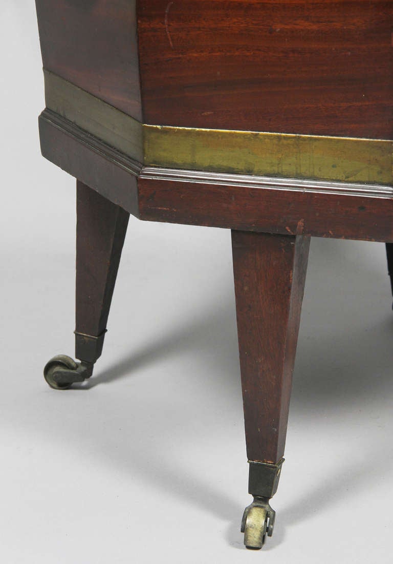 George III Mahogany and Brass Mounted Cellerette 4