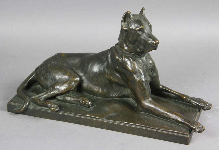 Pair Of Bronze Great Danes By Gardet