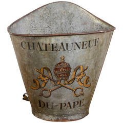 Used French Tole Grape Bin From Chateauneuf Du-Pape