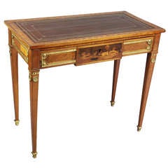 Louis XVI Tulipwood and Marquetry Ormolu Mounted Writing Table