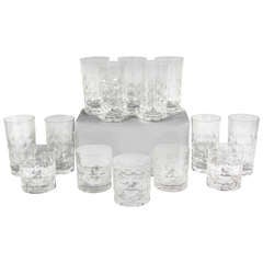 Set Of Fourteen Glasses By Ward Bennett For Tiffany