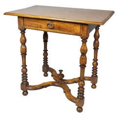 French Baroque Style Walnut Side Table