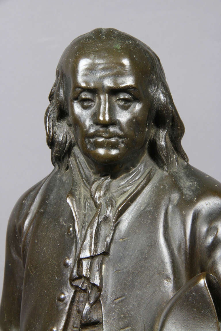 American Bronze Figure Of Benjamin Franklin