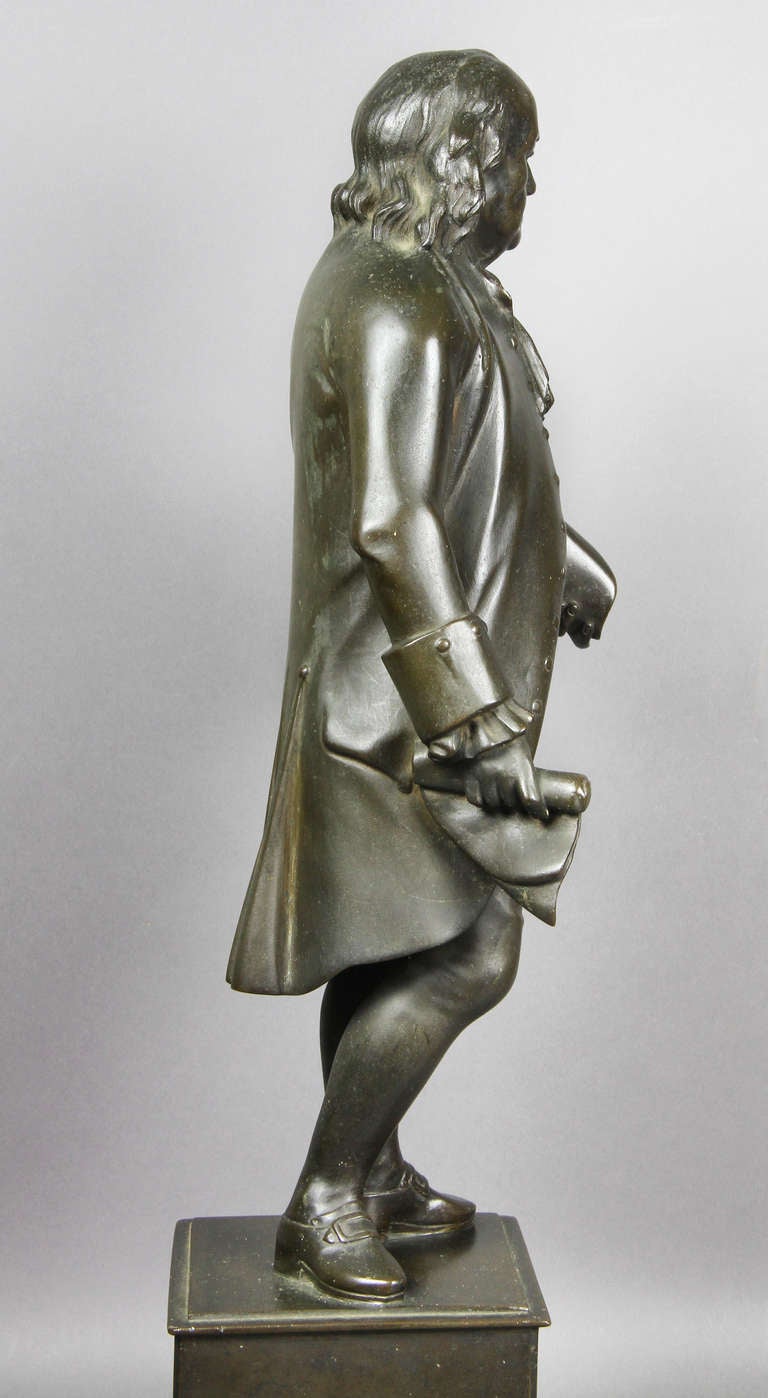 19th Century Bronze Figure Of Benjamin Franklin