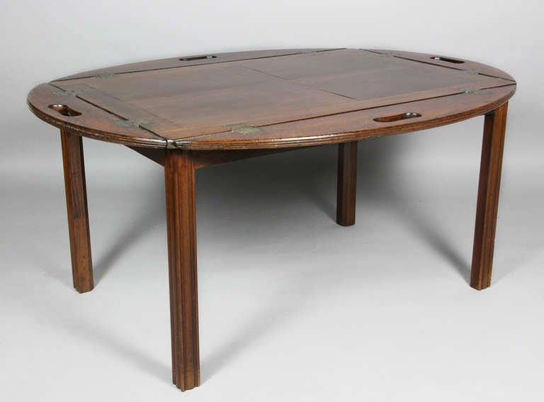 British George IV Mahogany Butlers Tray Table