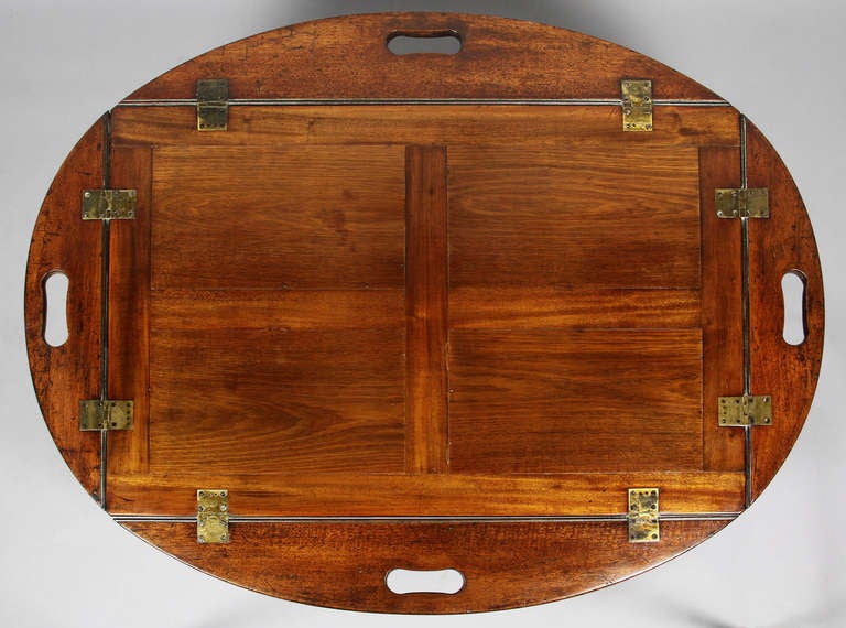 George IV Mahogany Butlers Tray Table In Excellent Condition In Essex, MA
