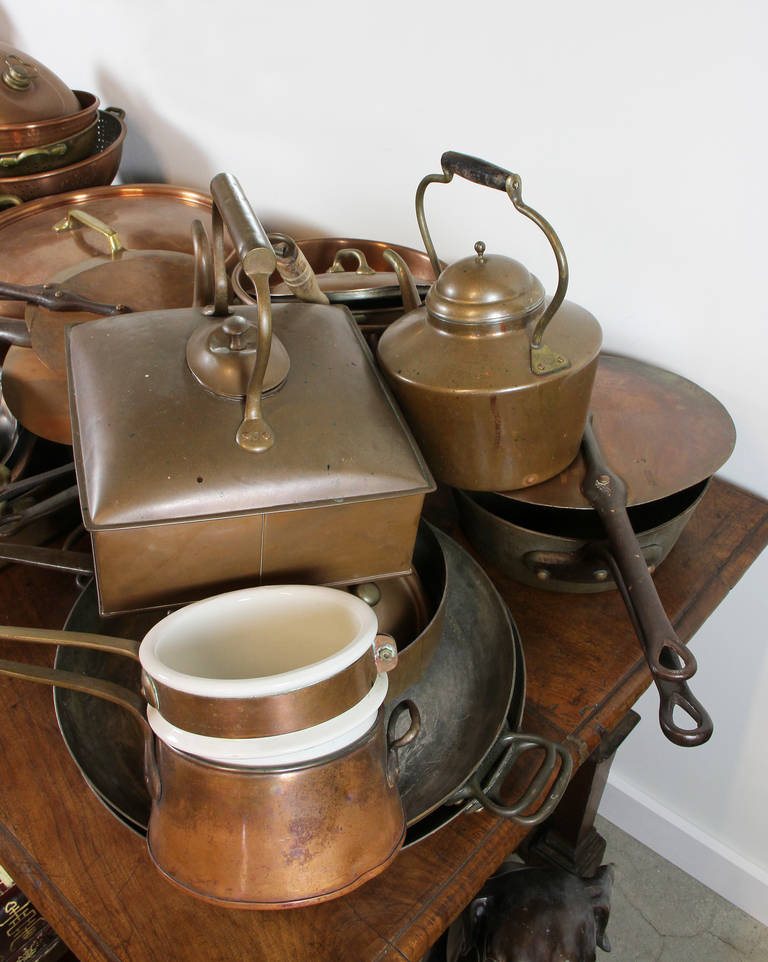 Approximately Thirty Five Copper Pots And Pans 1