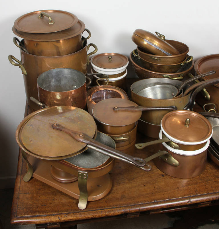 Approximately Thirty Five Copper Pots And Pans 2
