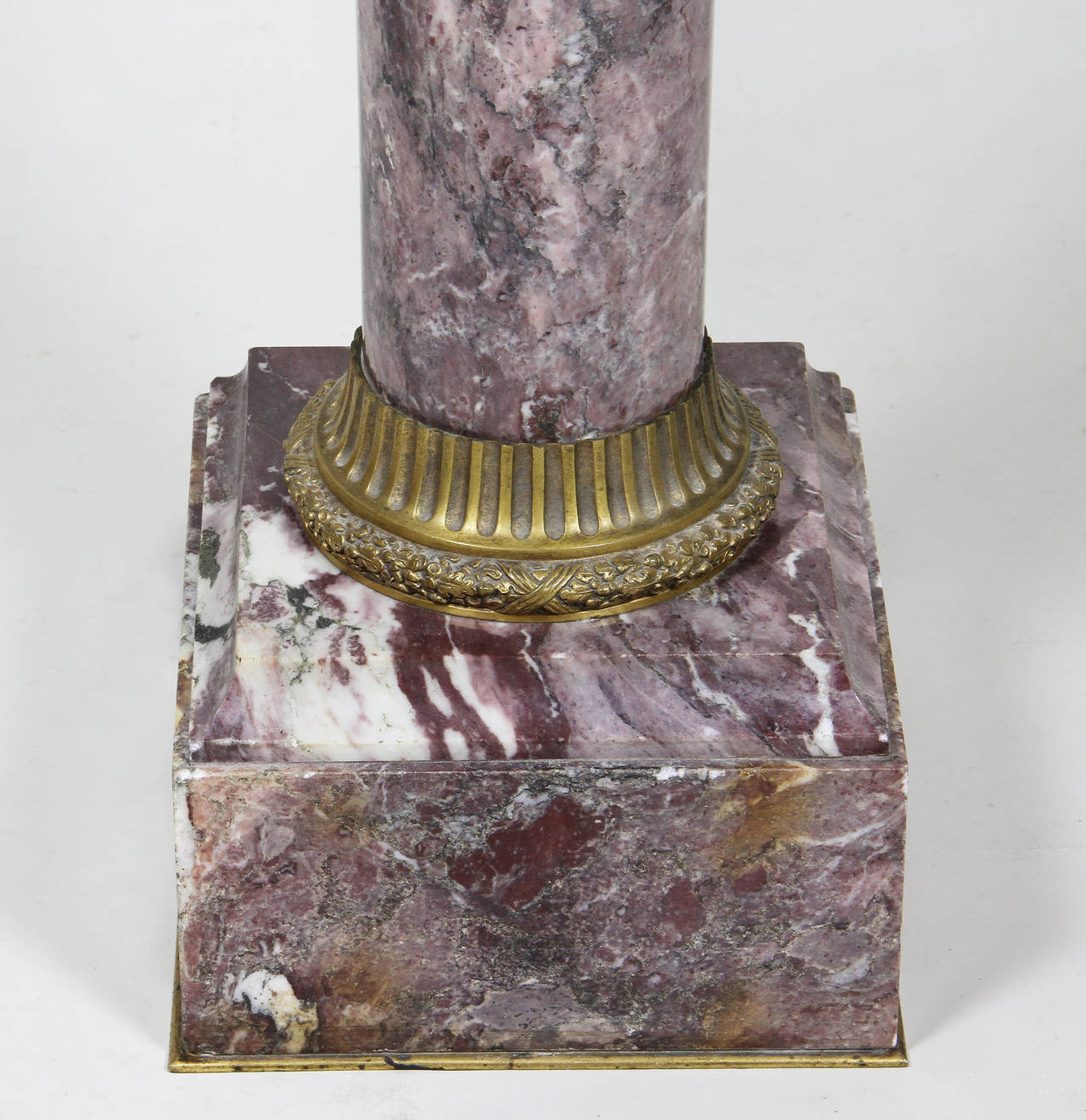 French Breche Violette and Bronze Pedestal 3