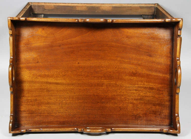 mahogany butlers tray table