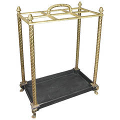 Brass and Iron Umbrella Stand