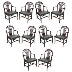 Set of Ten George III Style Mahogany Dining Chairs