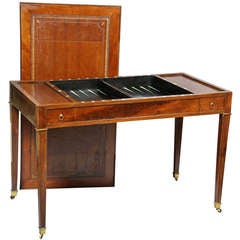 Late Louis XVI Mahogany And Ebony Tric Trac Table