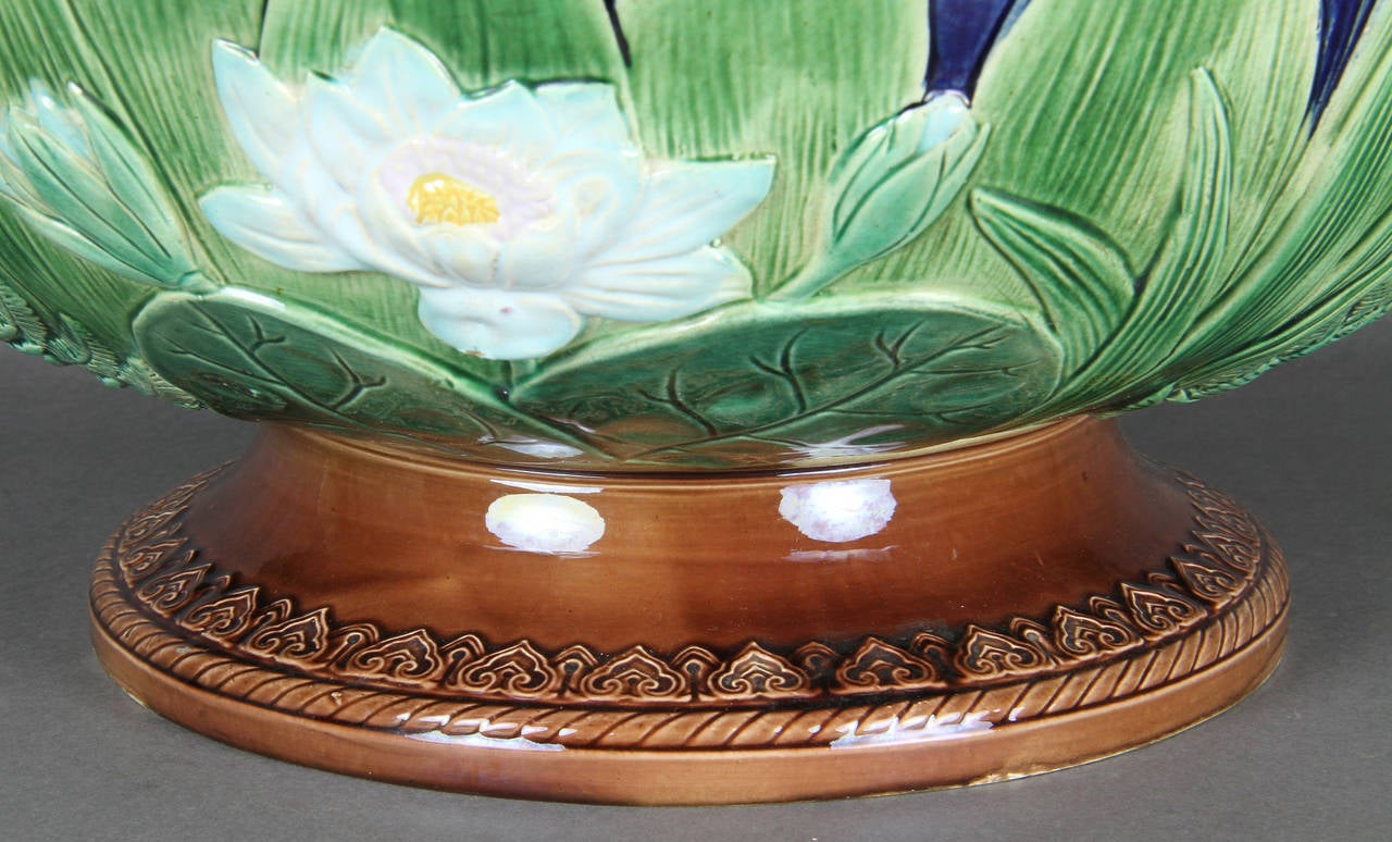 19th Century Holdcroft Majolica Punch Bowl