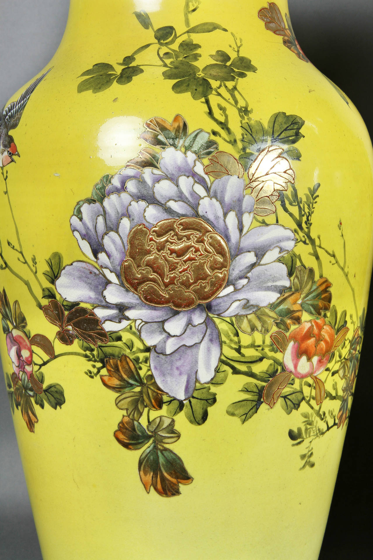 Pair of Japanese Pottery Vases Mounted as Lamps For Sale at 1stDibs