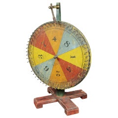 Antique American Painted Game Wheel