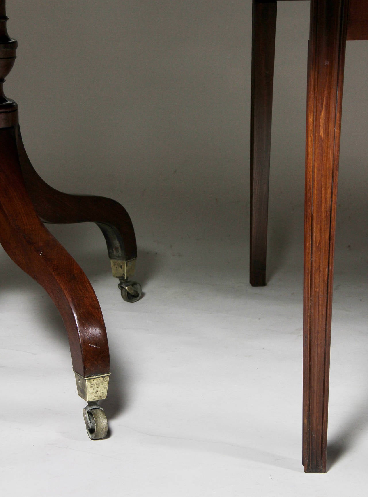 Unusual Irish Regency Two Pedestal Dining Table For Sale 2