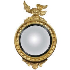 Regency Giltwood Convex Mirror