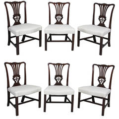 Set Of Six George III Mahogany Dining Chairs