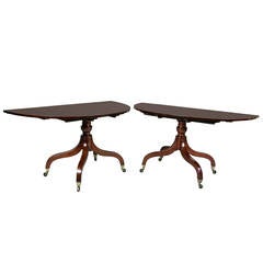 Unusual Irish Regency Two Pedestal Dining Table 11