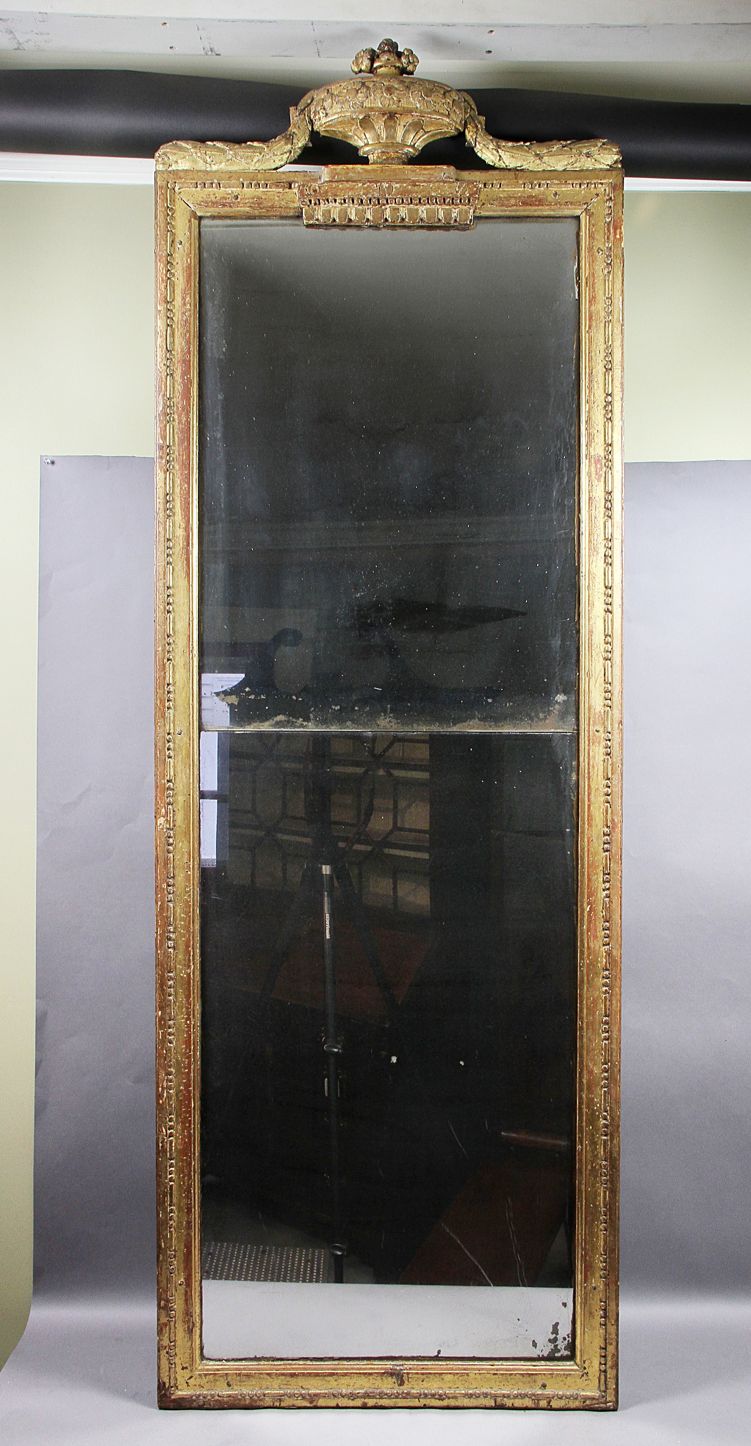 German Neoclassical Giltwood Mirror
