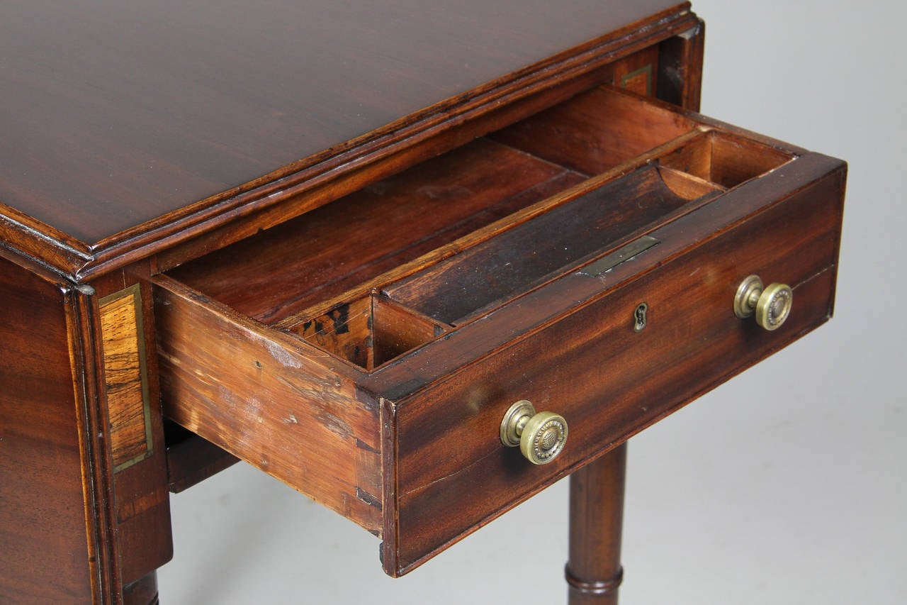 Other Regency Mahogany And Brass Inlaid Table