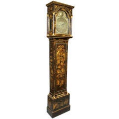 George III Faux Tortoise And Japanned Tall Case Clock