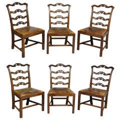 Set Of Six George III Mahogany Dining Chairs