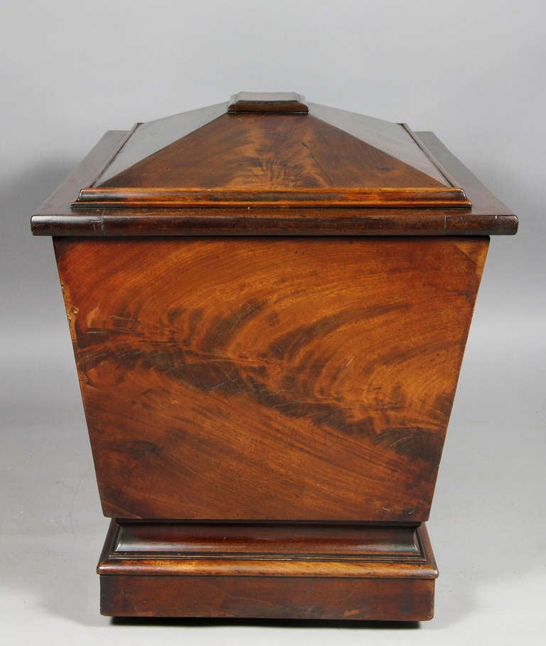 Regency Mahogany Wine Cooler In Good Condition For Sale In Essex, MA
