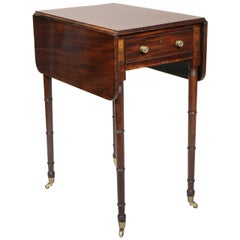 Regency Mahogany And Brass Inlaid Table