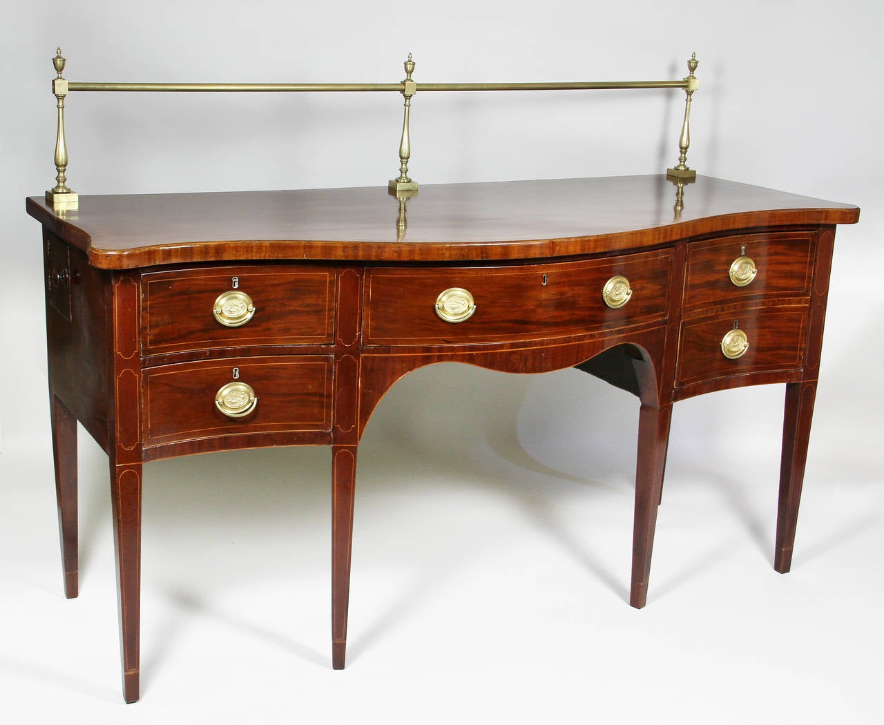 British George III Mahogany and Crossbanded Sideboard For Sale