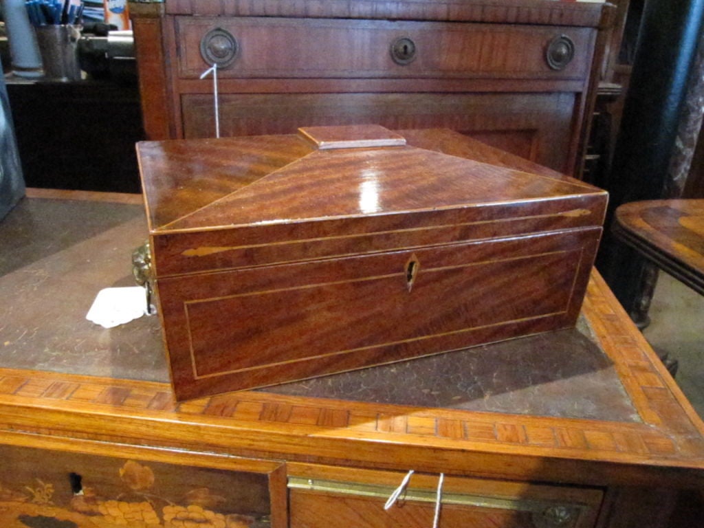 Regency Mahogany and Boxwood Inlaid Box
