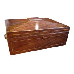 Regency Mahogany and Boxwood Inlaid Box