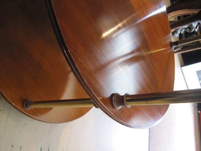 Campaign Style Mahogany and Brass Three Tier Stand