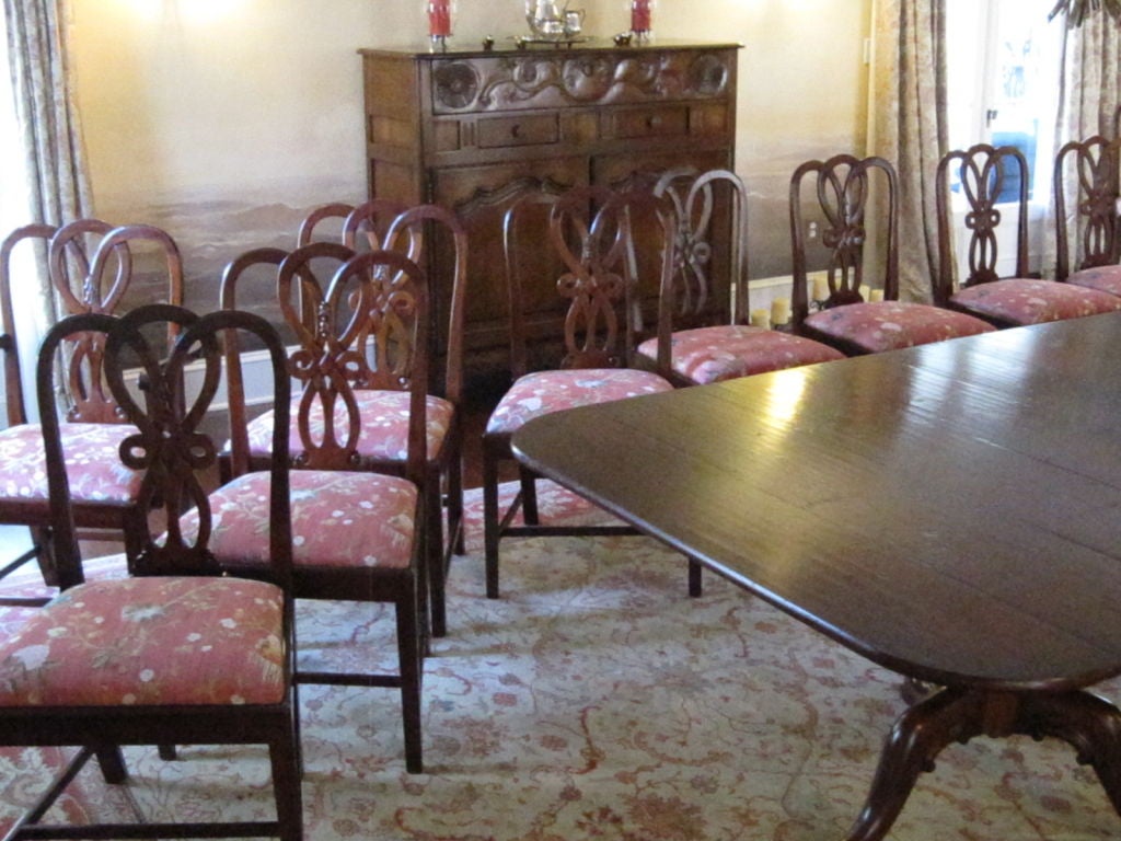 Set of 14 George III Style Mahogany Dining Chairs