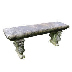 Antique 19th Century Italian Marble Garden Bench